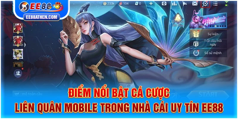 Điểm nổi bật cá cược Liên Quân mobile trong nhà cái uy tín EE88